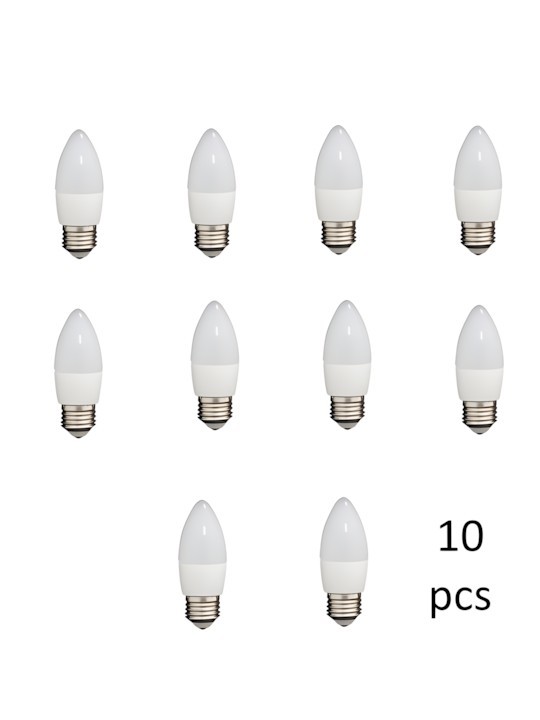 Лампочка E27 C37 7W DW 4000K, 10 шт
