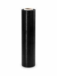 Melna stretch plēve 500 mm × 300 m, serde 50 mm, 20 mikroni