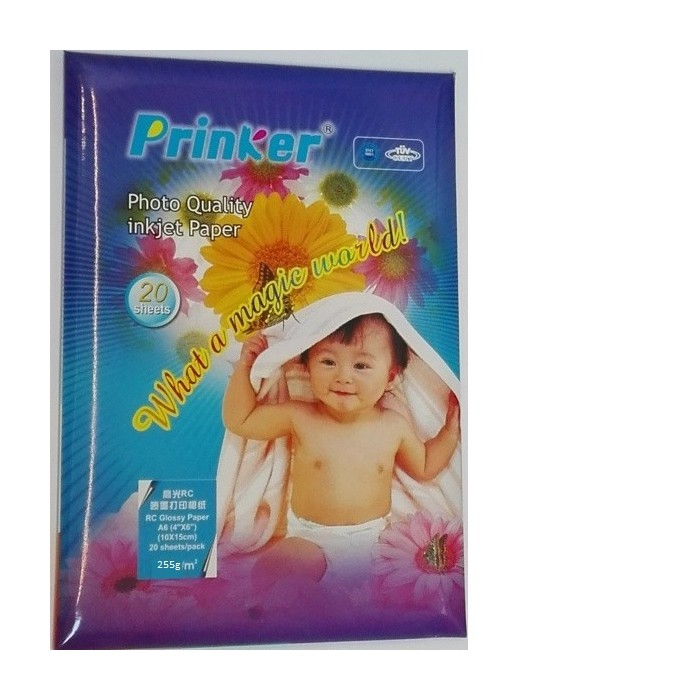 Prinker Fotoprinteri paber A6 (4"X6"), 10x15cm, 255g/m, Coated glossy