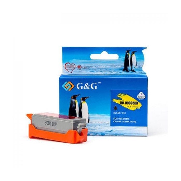 G&G tindikassett Canon PGI-35 BK PGI-35BK Pixma IP100 iP100 wb iP110 PIXMA iP110 wb